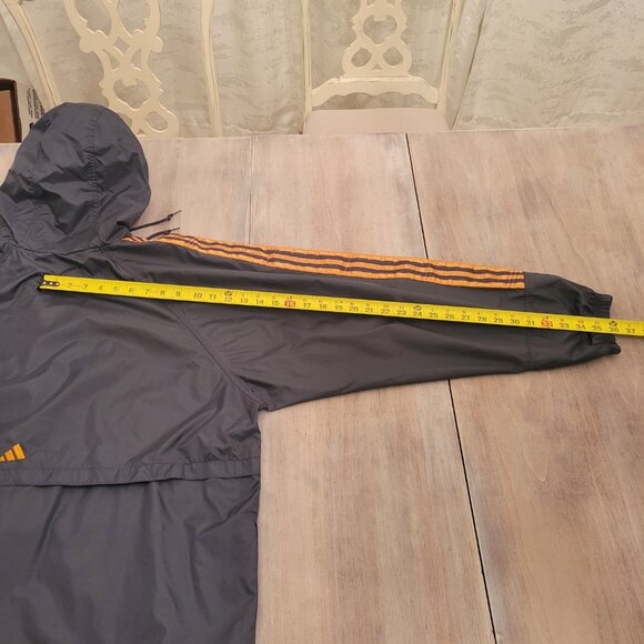 Adidas Originals Black Jacket Hoodie Windbreaker Men's XL Vintage Style - Picture 7 of 9